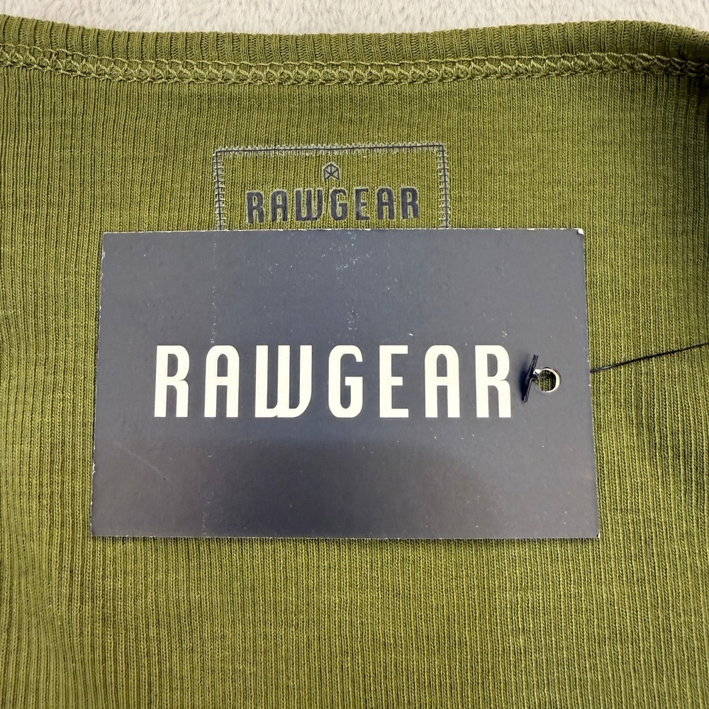 Rawgear Tank Top Mens Small Olive Green Ribbed Cotton Athletic Workout Muscle - Picture 6 of 6